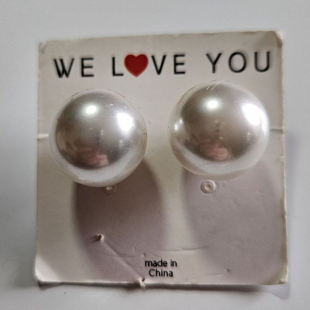 Humble Chic Oversized Faux Pearl Statement Earrings